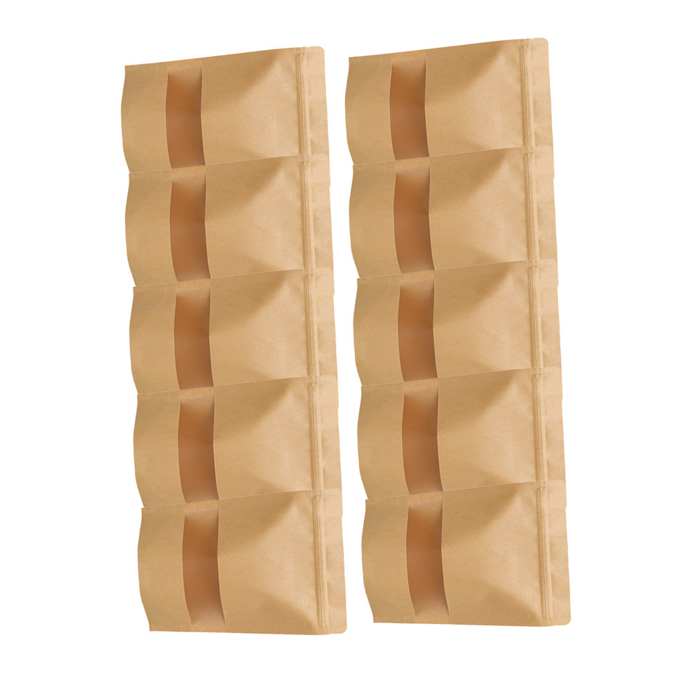 Coffee Tea & Espresso Appliances - 50 Stück umweltfreundliche Kraftpapier-Standbeutel mit Reißverschluss