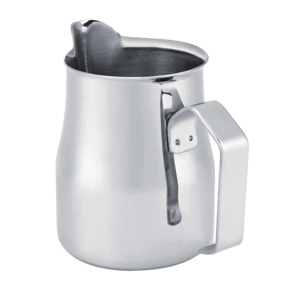 Barista Milk Jug - Edelstahl Kaffeekanne Silber 750ml/25oz Milchaufschäumkanne 550ml/18oz