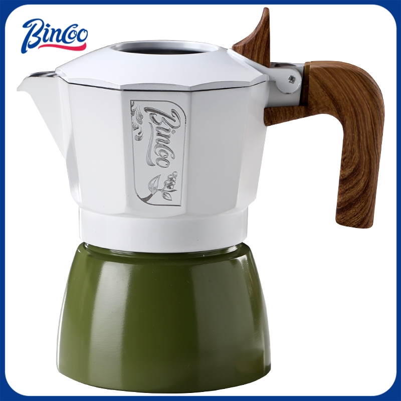 Moka Pot Stove - Bincoo Professionelle Doppelventil-Kaffeekanne Manuelle Espressomaschine für