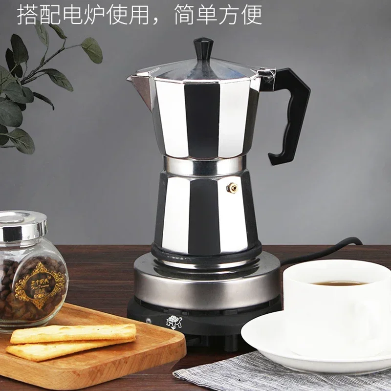 Moka Pot Stove - Aluminium-Moka-Kanne Geeignet für Elektroherd Kaffeemaschine Espresso-Tropffilter