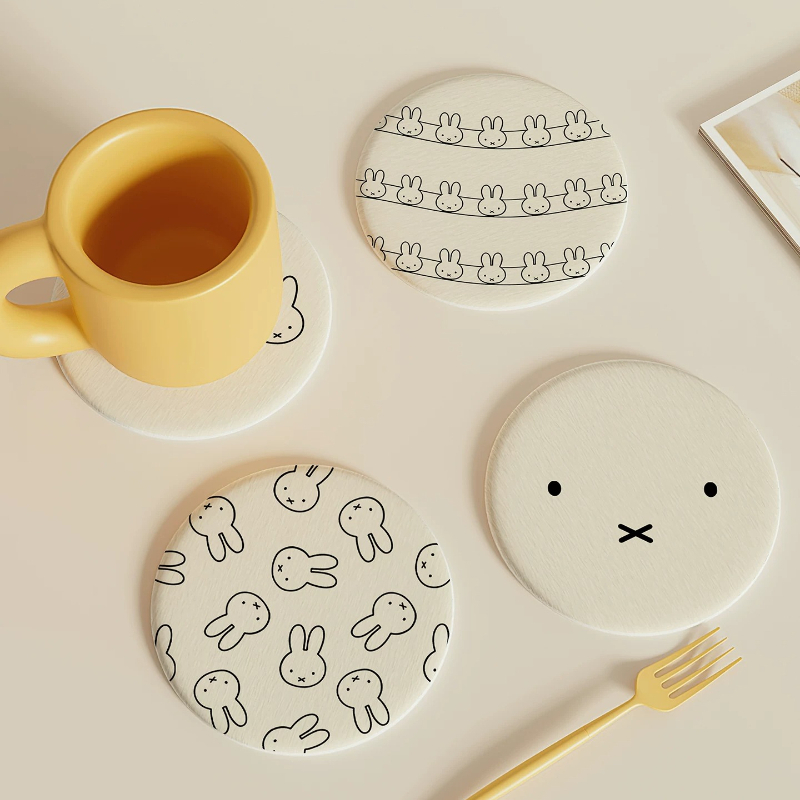 Xbloom Coffee Tea - Miffy Kawaii Anime Untersetzer Niedliche Wasserabsorbierende