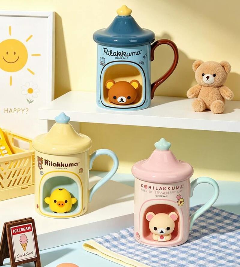 Xbloom Coffee Tea - Auf Lager: Tasse mit Deckel, niedliche