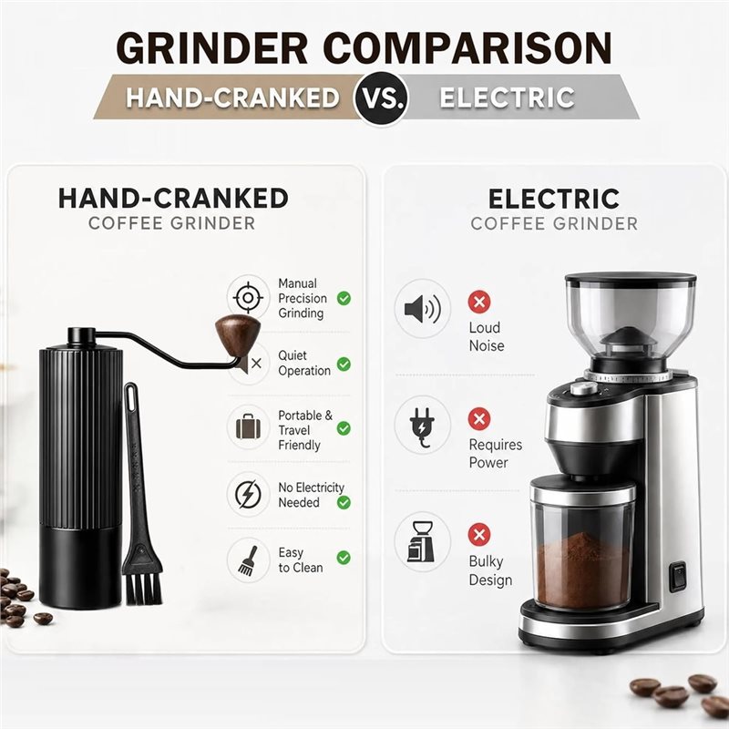 B23B Kaffeebohnen-Handmühle, m – Burr Hand Grinder Bewertung und Preis
