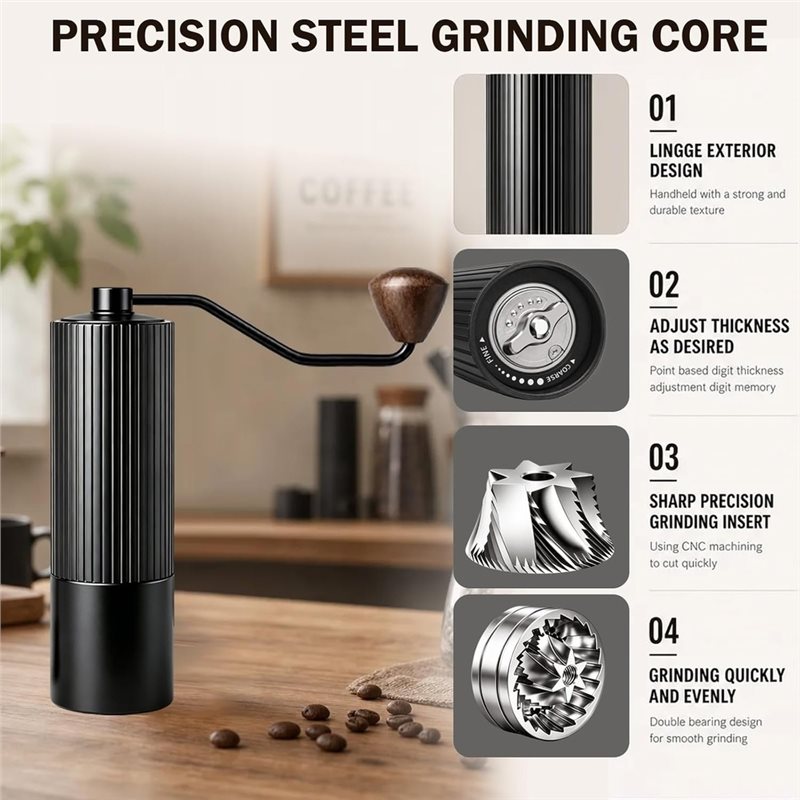 B23B Kaffeebohnen-Handmühle, m – Burr Hand Grinder Bewertung und Preis