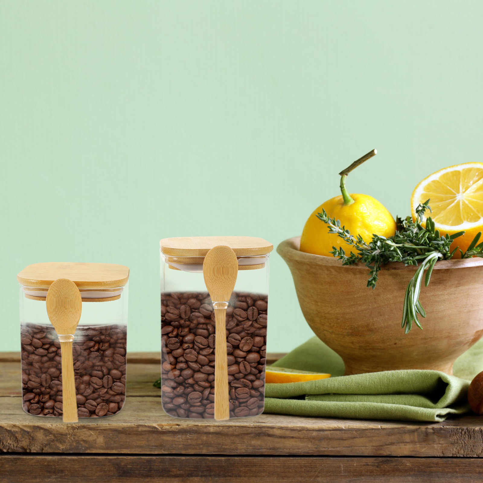 2 Sets robuste Glasbehälter fü – Coffee Tea Sugar Bewertung und Preis