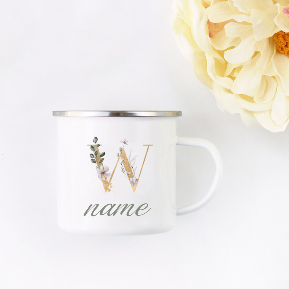 Blumen-Anfangsnamen-Tasse, ind – Coffee Tea Name Bewertung und Preis