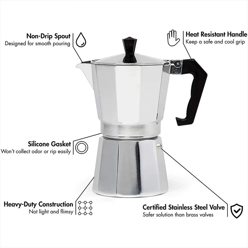 Moka-Kanne, italienische Kaffe – Moka Pot Stove Bewertung und Preis